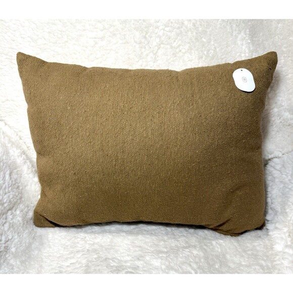 Oblong Boucle Color Blocked Decorative Throw Pillow Brown - Threshold NEW - Picture 3 of 4